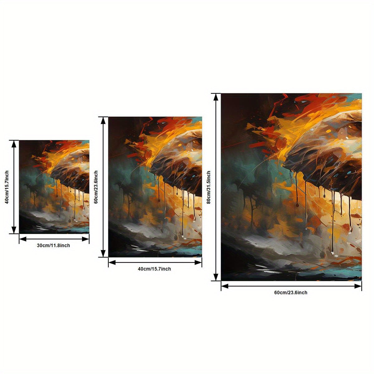 3pcs Wood Frame Canvas Print Decorative Painting, Elephant Illustration, Pop Art, Retro Elephant Illustration, Keywords Wildlife Decorative Painting, Indoor Home Wall Decoration Art