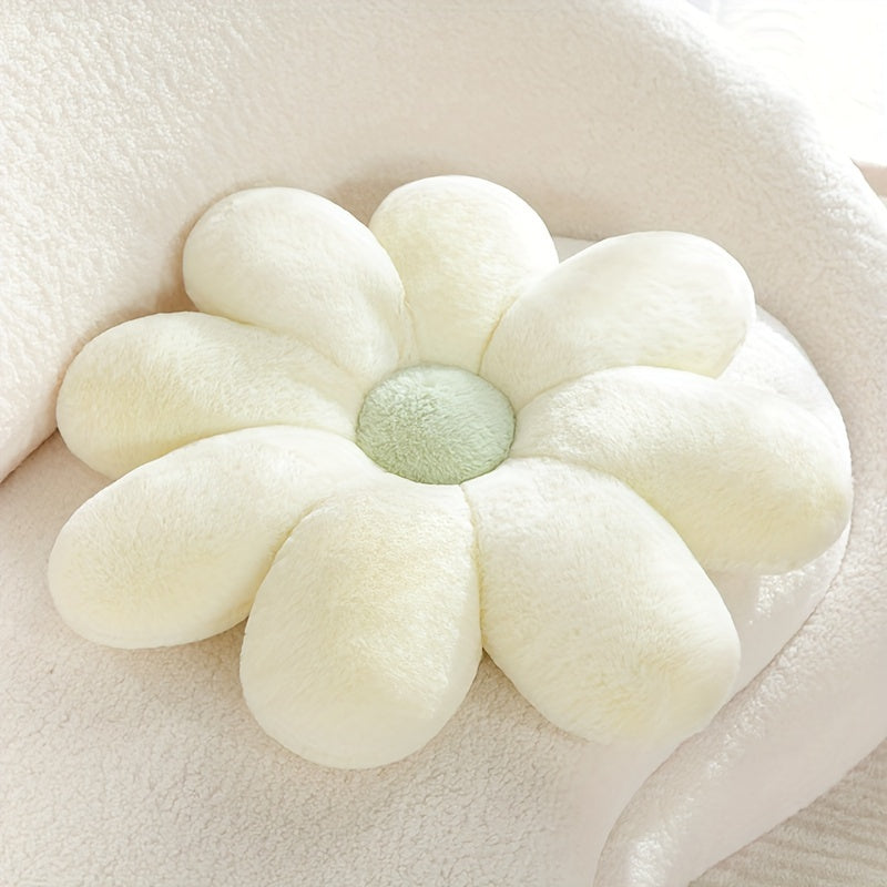 Soft Faux Fur Flower Pillow - Perfect for Home or Office Decor - Machine Washable - 60cm/23.62inch Diameter