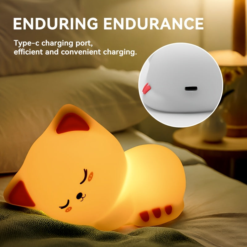 Lámpara Infantil Recargable Gato Dormilón