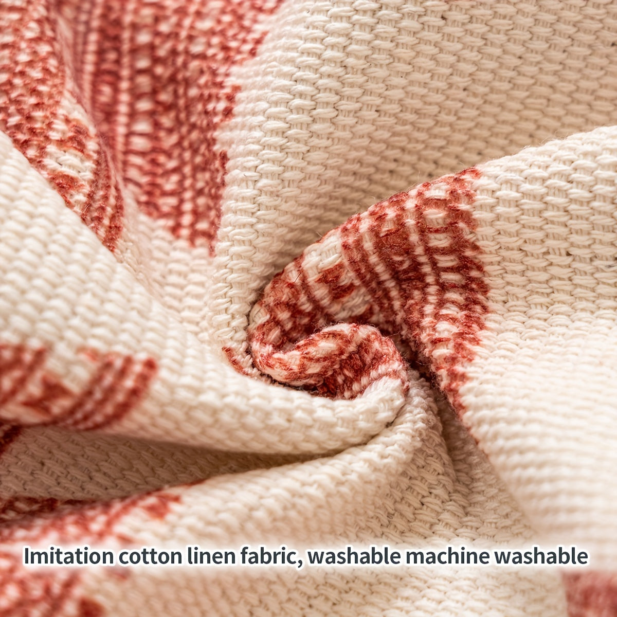 Bohemian Style Woven Throw Pillow Covers with Geometric Patterns and Tassels - Machine Washable Polyester Zippered Square Cushion Cases for Home Decor, Sofa, and Outdoor - 44.96cm Pack of 1