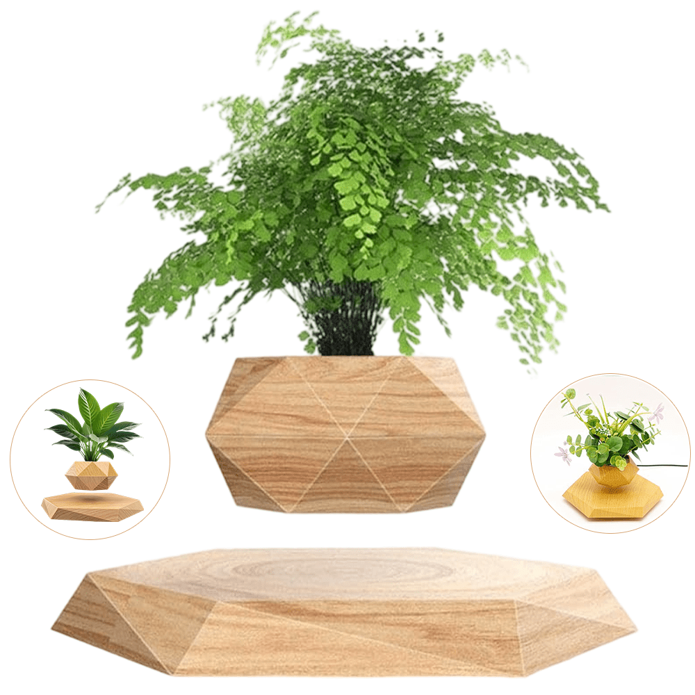 1 SET of a Levitating Plant Pot That Uses Magnetic Levitation to Hold a Rotating Planter. This Floating Holder Is Ideal for Succulents And Small Plants, Making It a Great Decorative Piece for Your Home, Living Room, Office, O