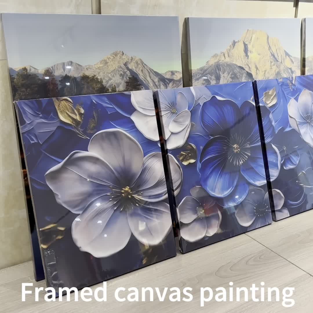 2D Flat 3pcs 2D Flat Printing, Abstract Art Style Tree of Life Landscape, Framed Canvas Painting And Poster, Can Be Hung Directly, Home Decoration, Wall Art, Room Decoration, HD Printing, Holiday Gifts, Living Room, Bedroom,