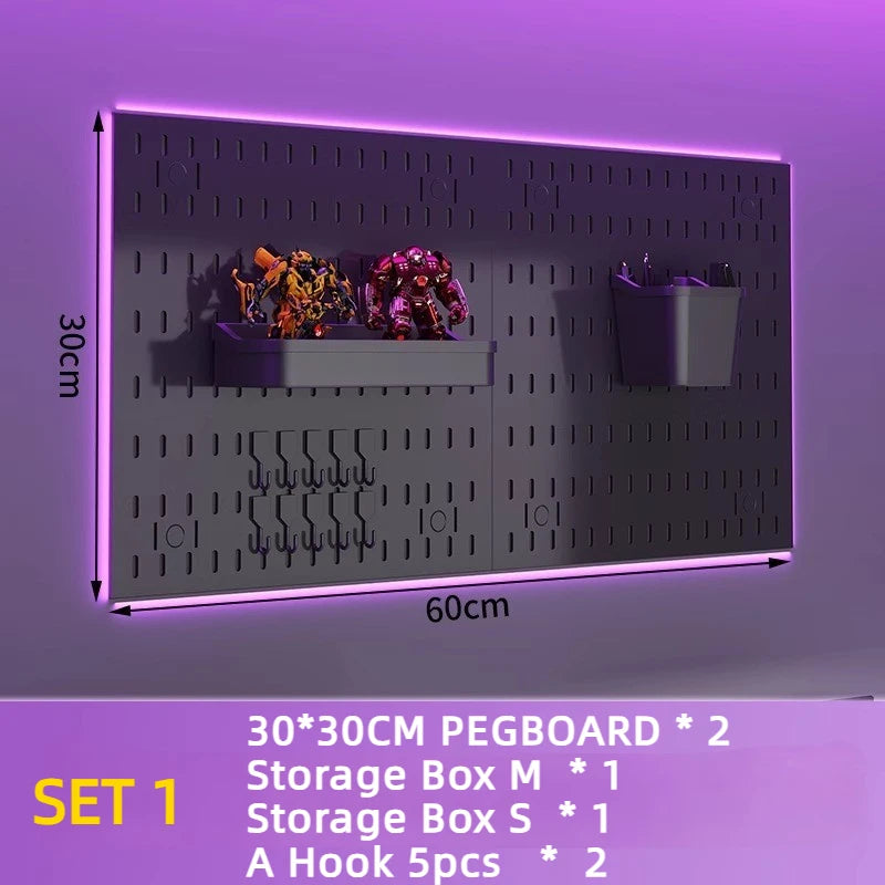 Panel Perforado Multifuncional para Oficina, Cocina y Taller