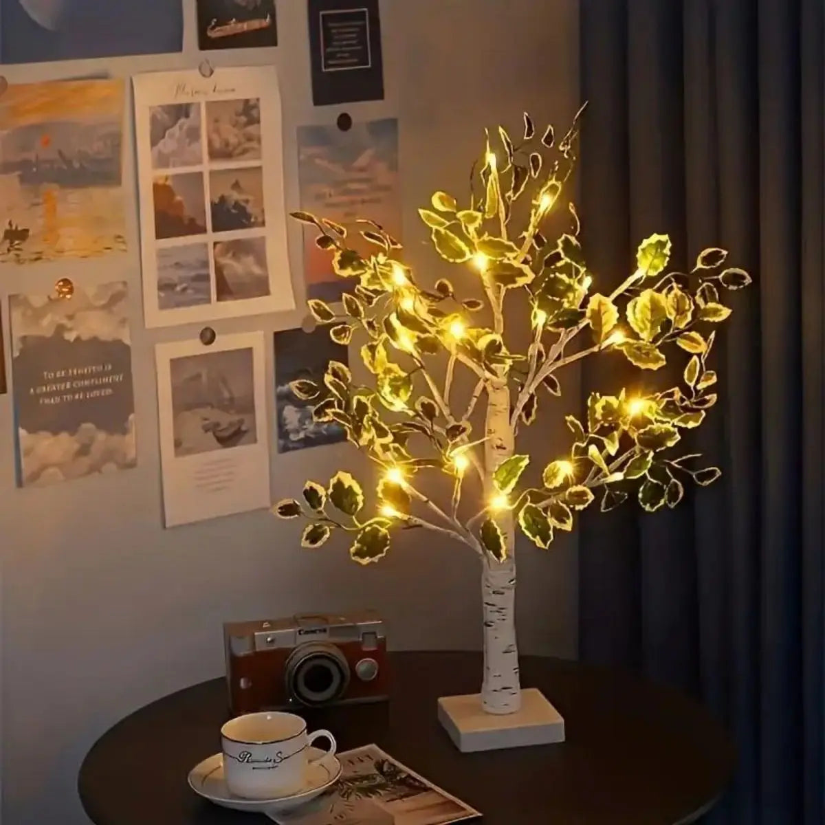 Lámpara Decorativa de Árbol de Abedul con 24 LED