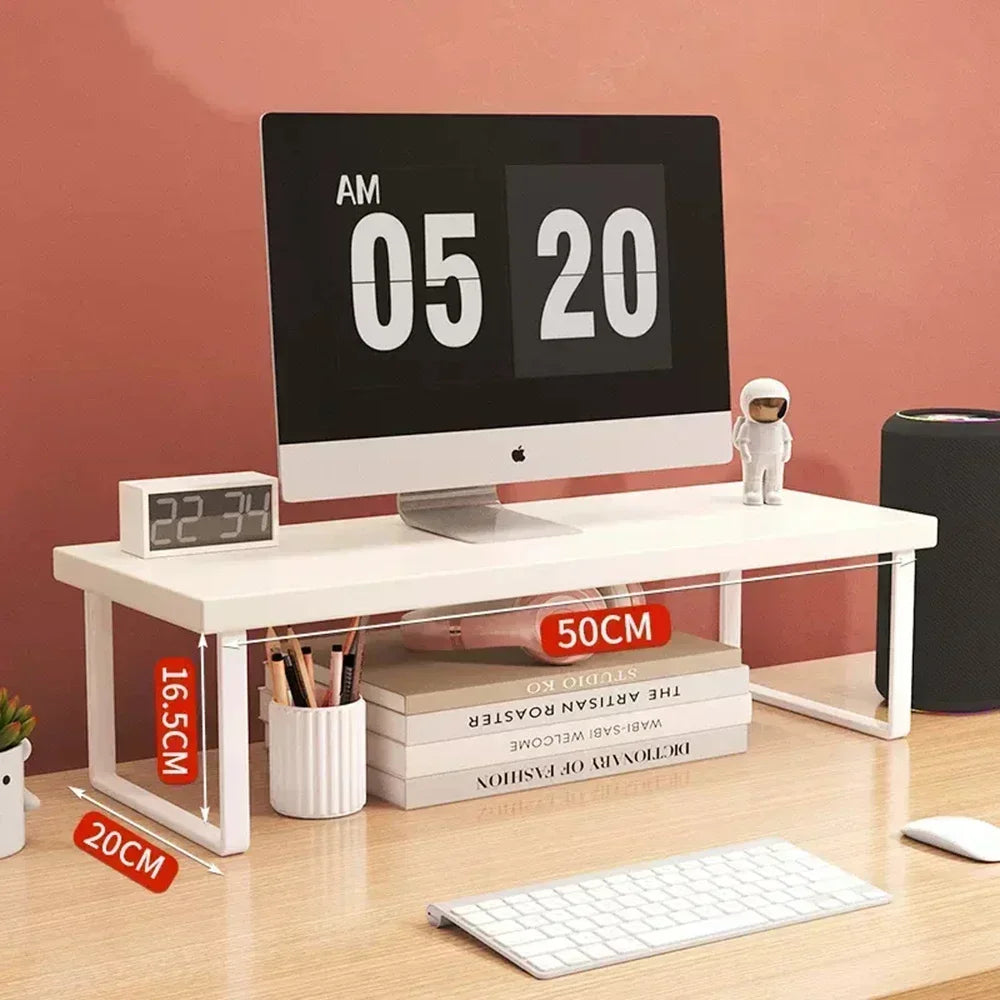 Soporte Elevado para Monitor – Estantería de Escritorio de Madera