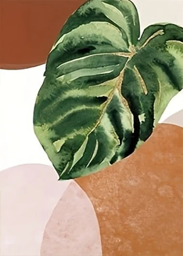 Set de 3 Cuadros de Arte Boho con Hojas de Palma