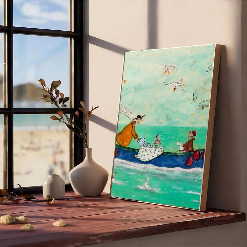 Cuadro “Life and Love” de Sam Toft – Póster Abstracto Autoadhesivo