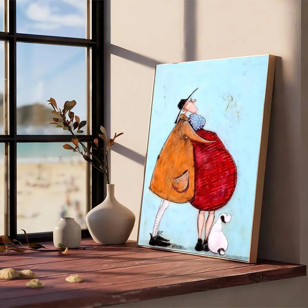 Cuadro “Life and Love” de Sam Toft – Póster Abstracto Autoadhesivo