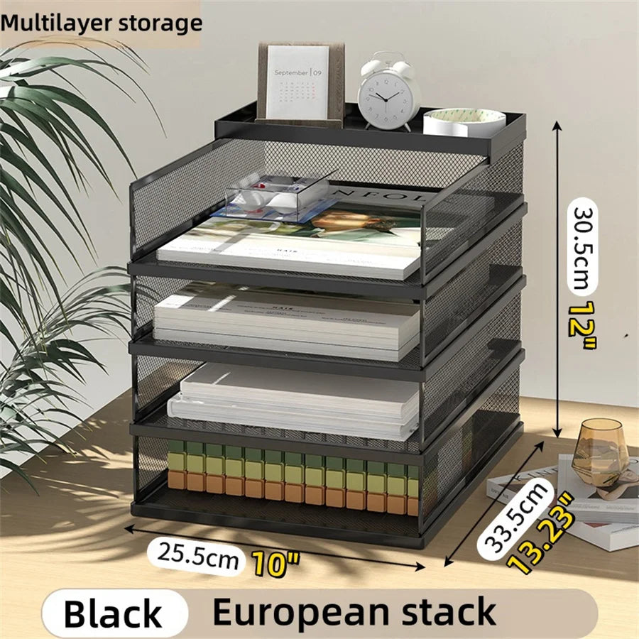 Organizador de Escritorio de Malla Metálica