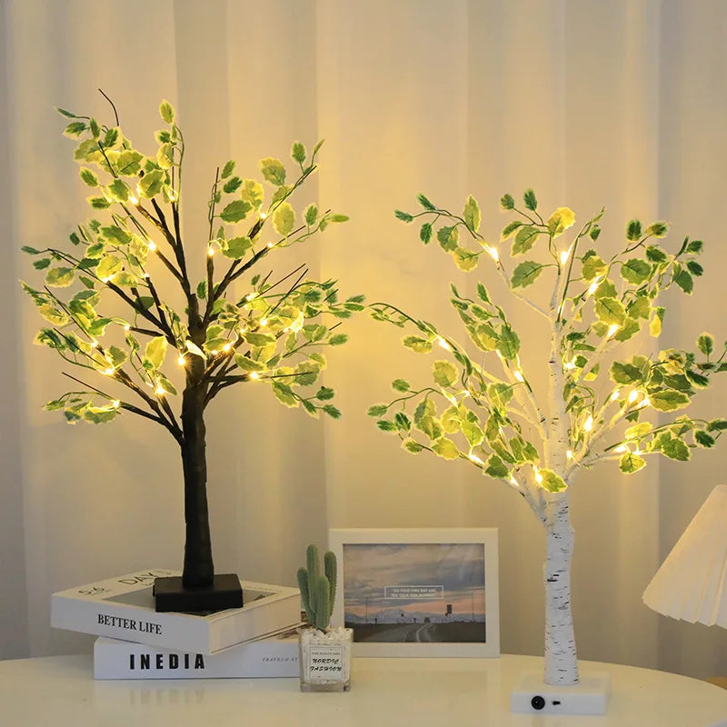 Lámpara Decorativa de Árbol de Abedul con 24 LED