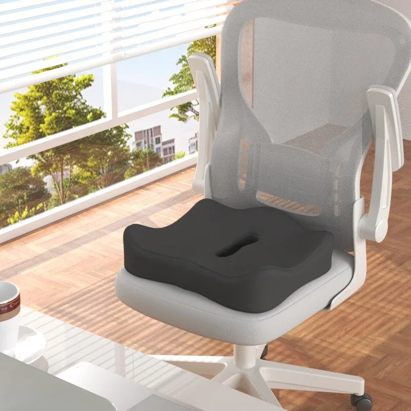 Cojín Ergonómico de Oficina con Espuma Viscoelástica – Soporte Lumbar 3 Zonas