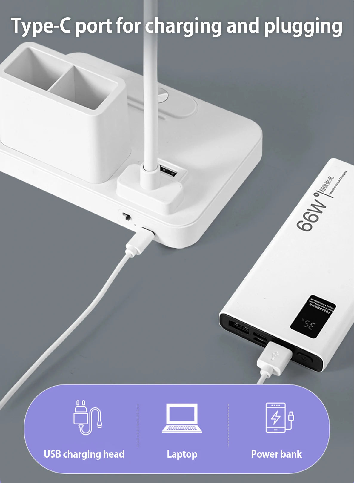 Lámpara de Escritorio Recargable