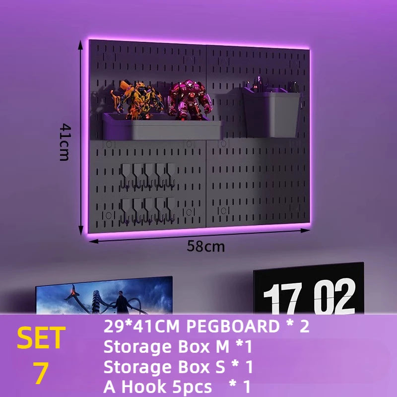 Panel Perforado Multifuncional para Oficina, Cocina y Taller