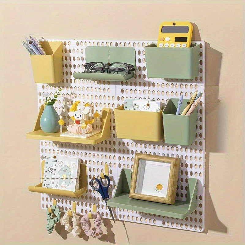 Organizador de Pared Perforado Multifuncional Sin Taladro Mejorado