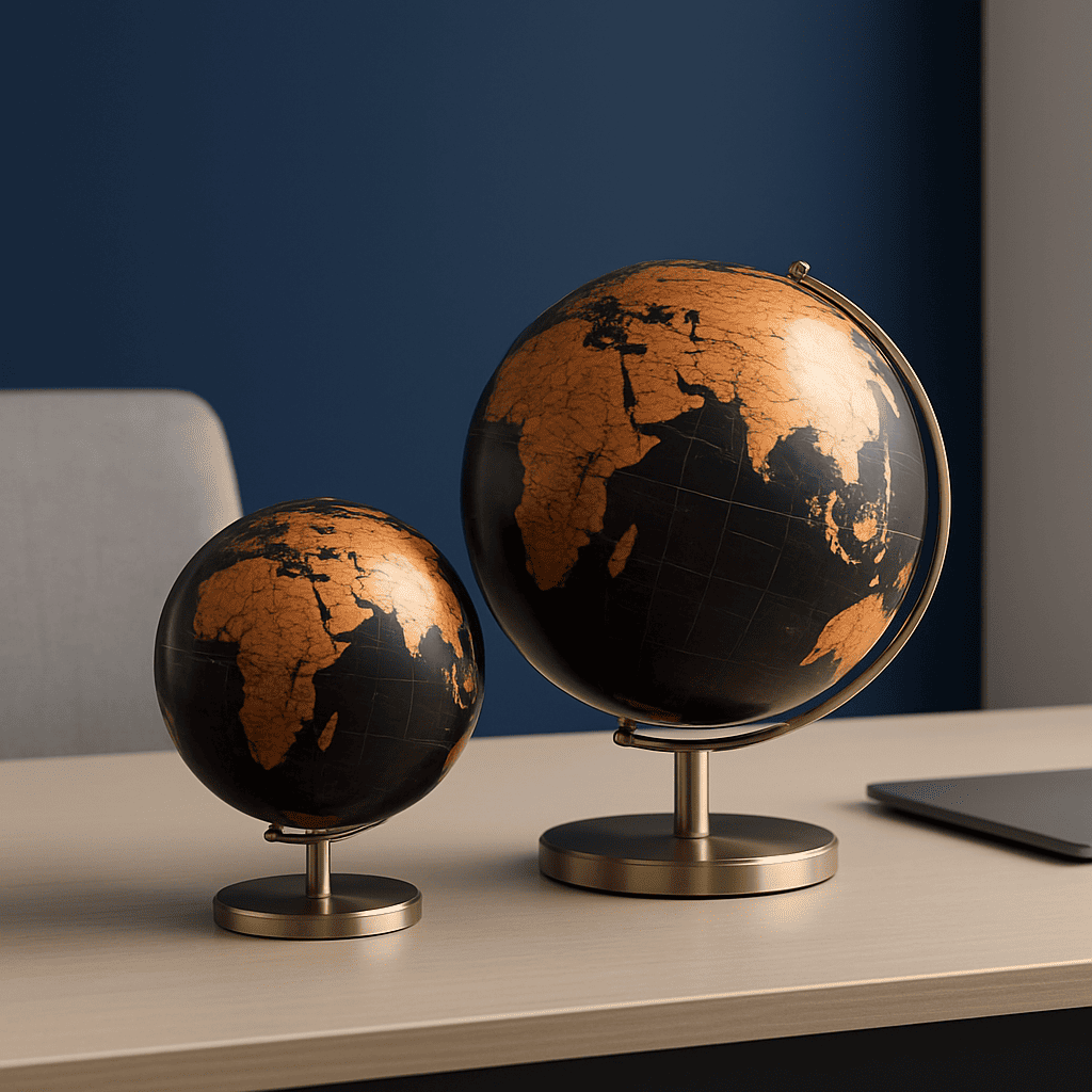 Globo Metálico Giratorio