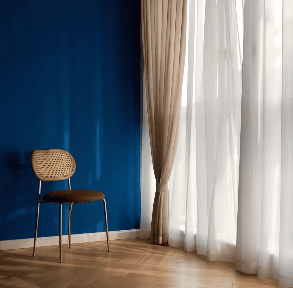 Cortina de Gasa de Lino Japonesa para Ventanas y Balcón