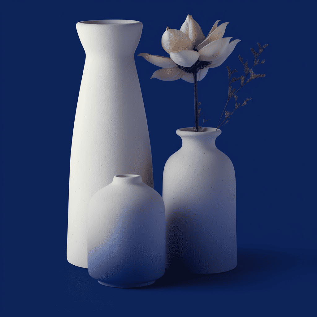 Set de 3 Jarrones de Cerámica – Decoración Rústica Moderna