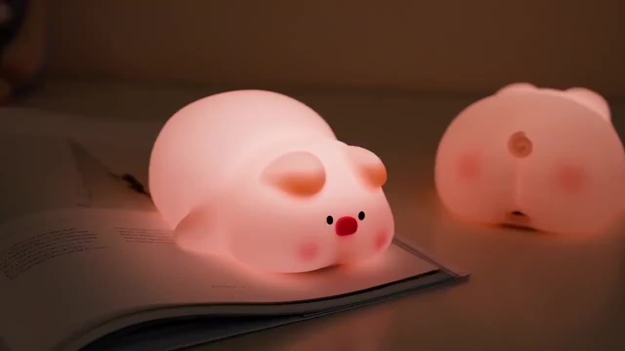 Lámpara Infantil Recargable Cerdito