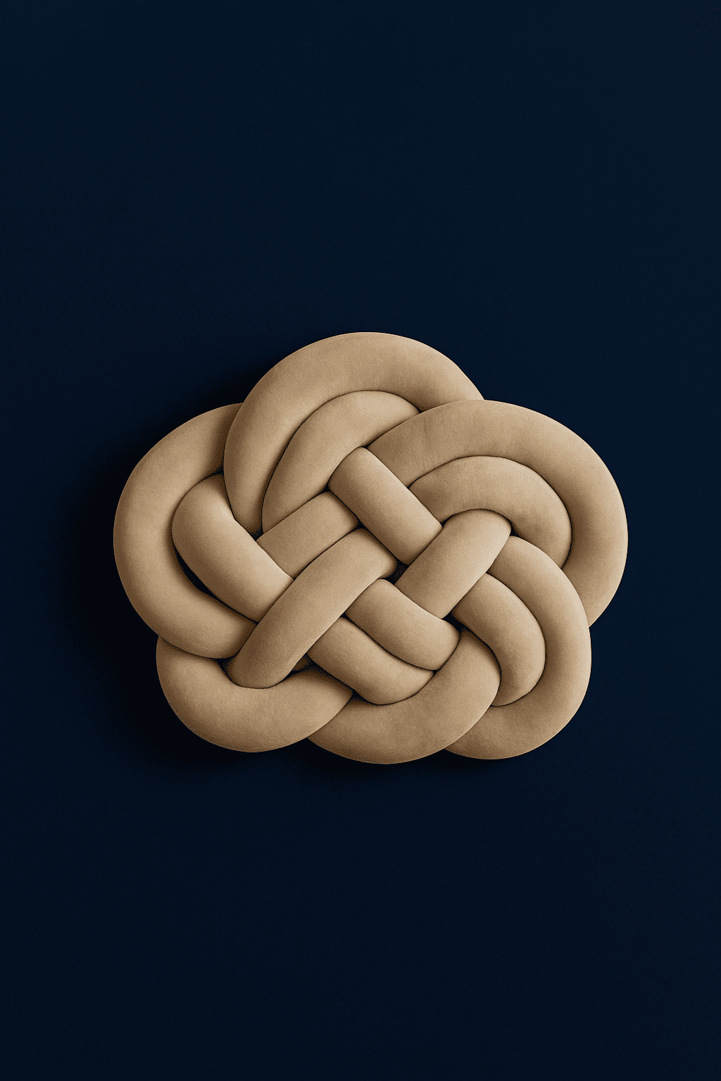 1pc YLBKIKR Hand-Knotted Plush Knot - Brown/Beige Celtic Knot Pillow, Soft Short-Hair Luxury -like Decorative ccent for Sofa Bed Chair, -Season Hand-Tied Corduroy-Like Pillow (No Fillers, Hand Wash Only), Cushions, Throw Pill