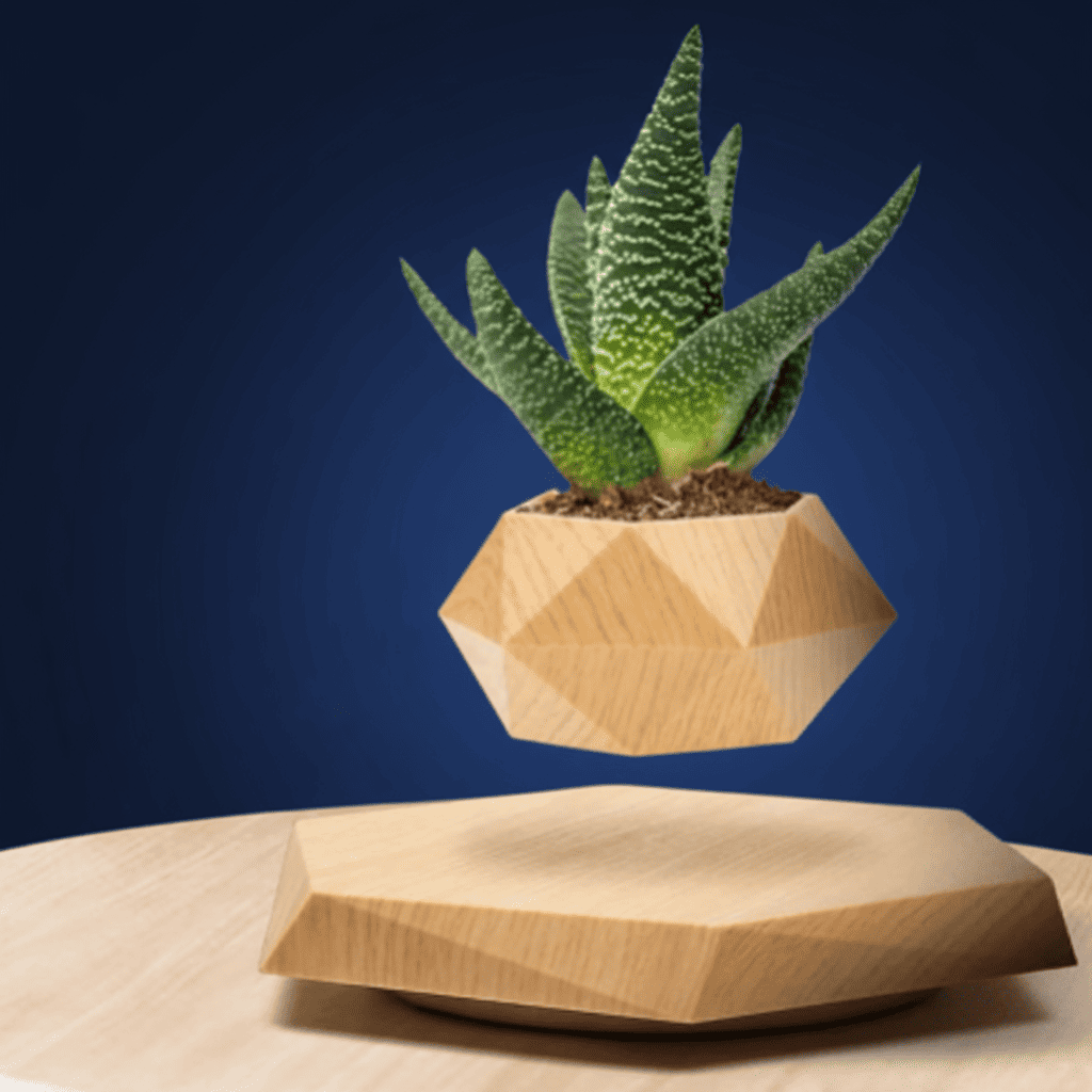 1 SET of a Levitating Plant Pot That Uses Magnetic Levitation to Hold a Rotating Planter. This Floating Holder Is Ideal for Succulents And Small Plants, Making It a Great Decorative Piece for Your Home, Living Room, Office, O
