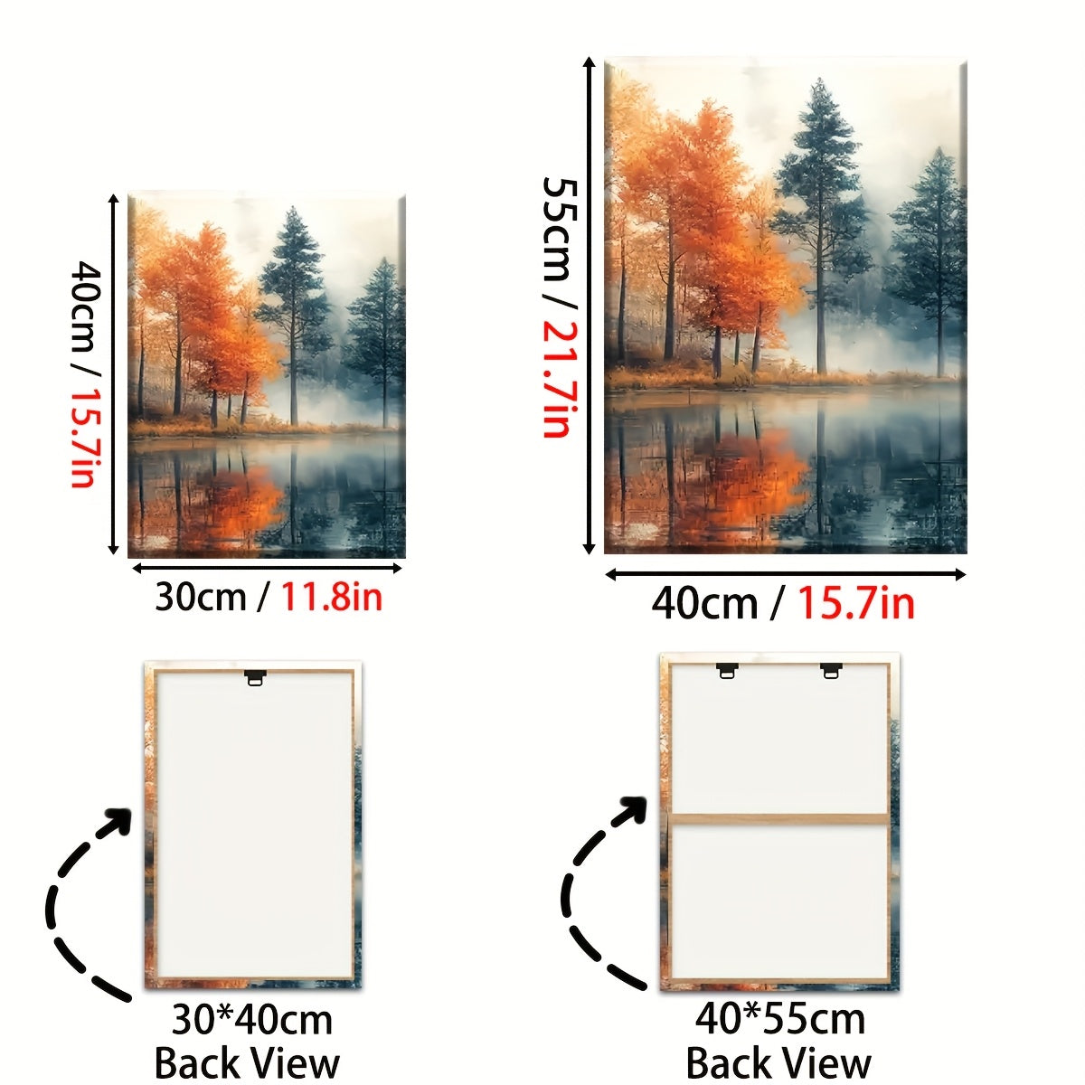 2D Flat 3 2D Flat Prints, Modern Style Natural Primeval Forest Landscape Art, Framed Canvas Paintings And Posters, Ready to Hang, Home Decoration, Wall Art, Room Decoration, High-Definition Prints, Holiday Gifts, Living Room,