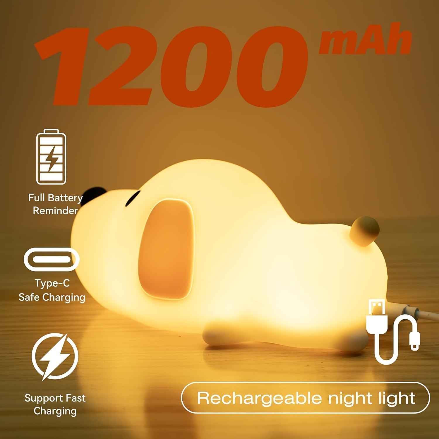 Lámpara Infantil Recargable Perrito