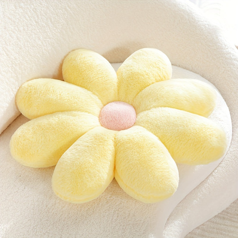 Soft Faux Fur Flower Pillow - Perfect for Home or Office Decor - Machine Washable - 60cm/23.62inch Diameter
