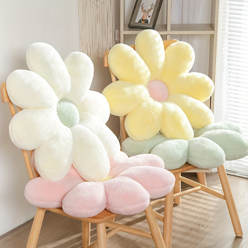 Soft Faux Fur Flower Pillow - Perfect for Home or Office Decor - Machine Washable - 60cm/23.62inch Diameter