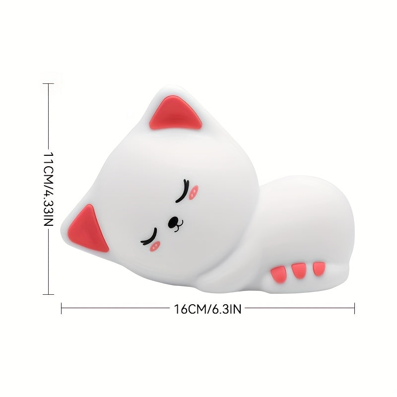 Lámpara Infantil Recargable Gato Dormilón