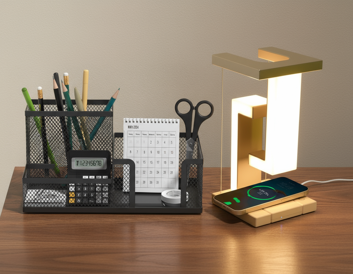 ¡Pack especial! Compra una lámpara y llévate gratis un organizador de escritorio