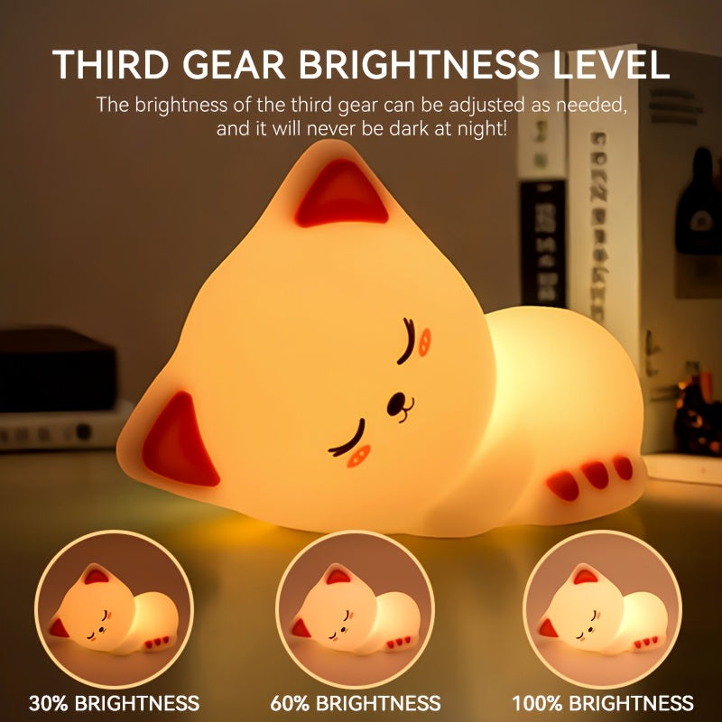 🎁 Lámpara Infantil Recargable Gato Dormilón (100% off)