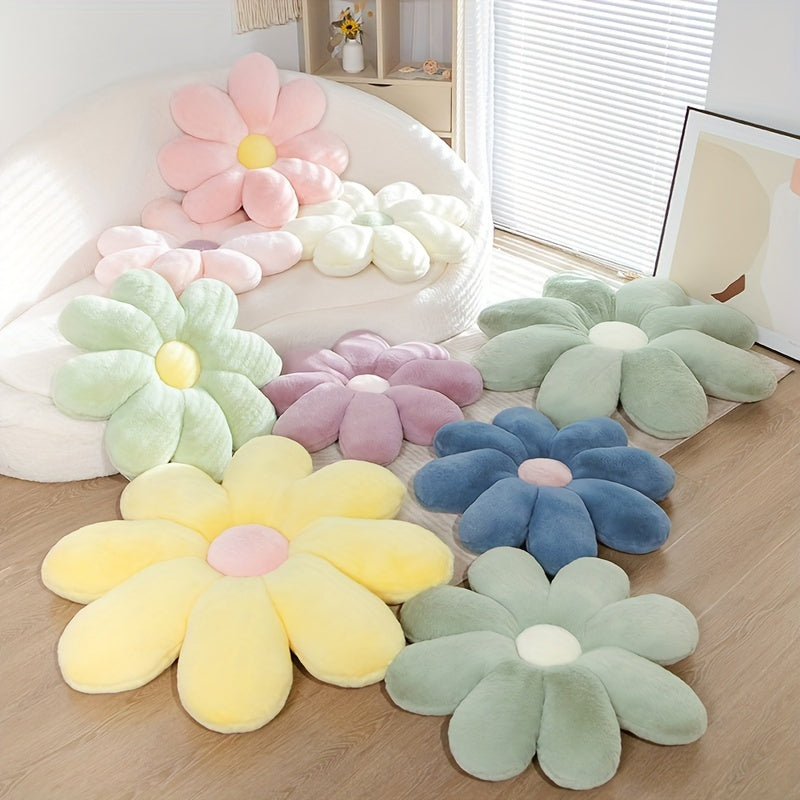 Soft Faux Fur Flower Pillow - Perfect for Home or Office Decor - Machine Washable - 60cm/23.62inch Diameter