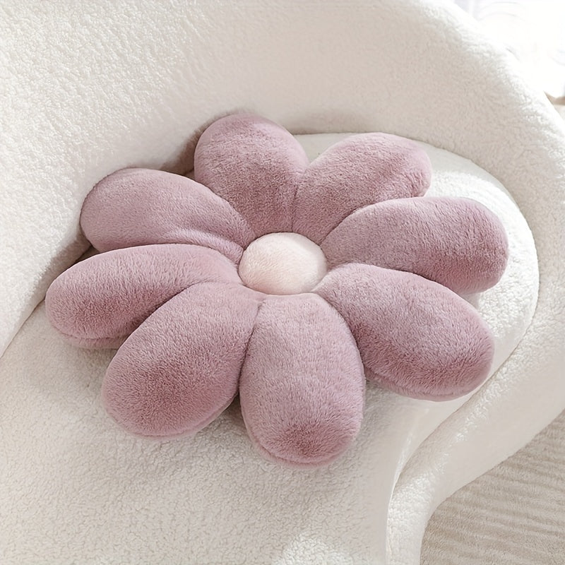 Soft Faux Fur Flower Pillow - Perfect for Home or Office Decor - Machine Washable - 60cm/23.62inch Diameter