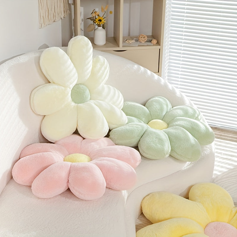 Soft Faux Fur Flower Pillow - Perfect for Home or Office Decor - Machine Washable - 60cm/23.62inch Diameter