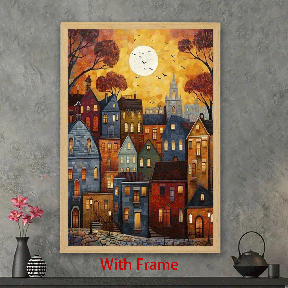 [JIT] 1pc, framed painting, framed hanging painting, framed art painting, framed decorative painting, framed display painting, holiday gift, birthday gift, family gift, framed art aesthetic painting