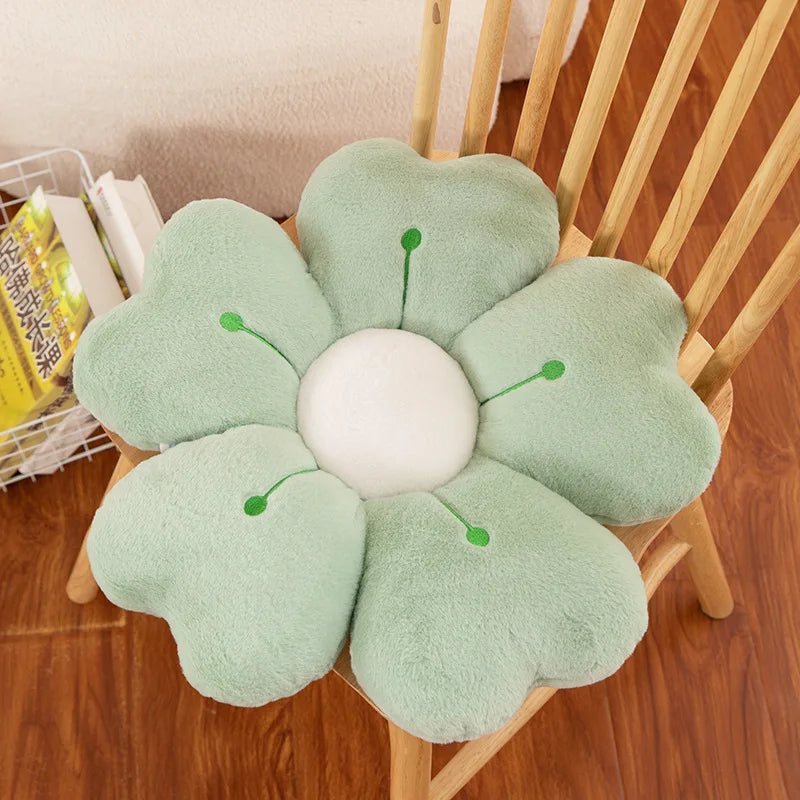 Cojín de Girasol y Margarita – Alfombra y Asiento Plush