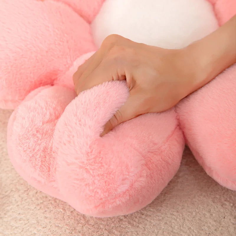 Cojín de Girasol y Margarita – Alfombra y Asiento Plush