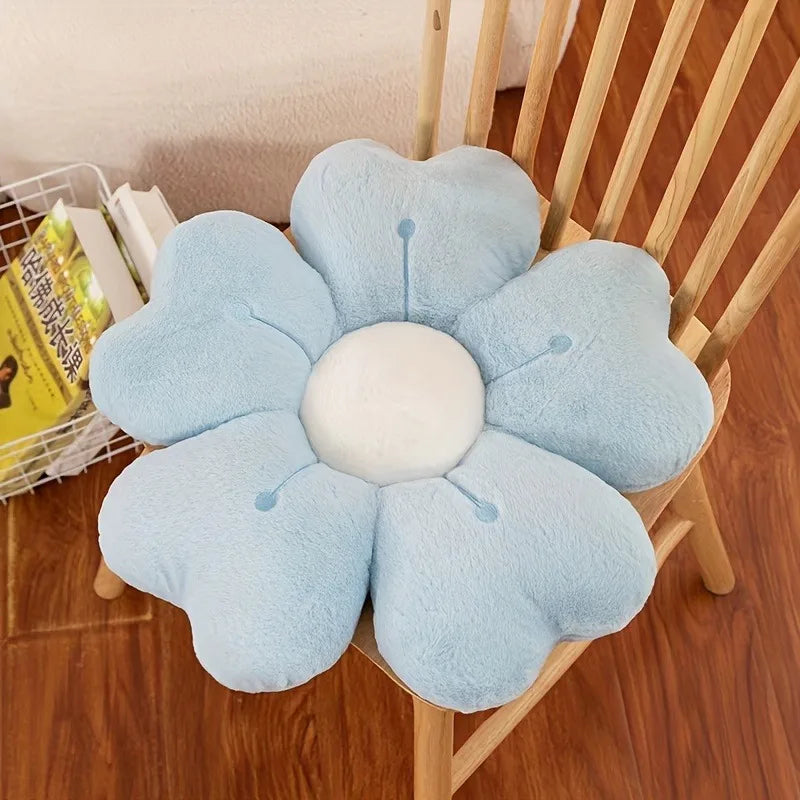 Cojín de Girasol y Margarita – Alfombra y Asiento Plush