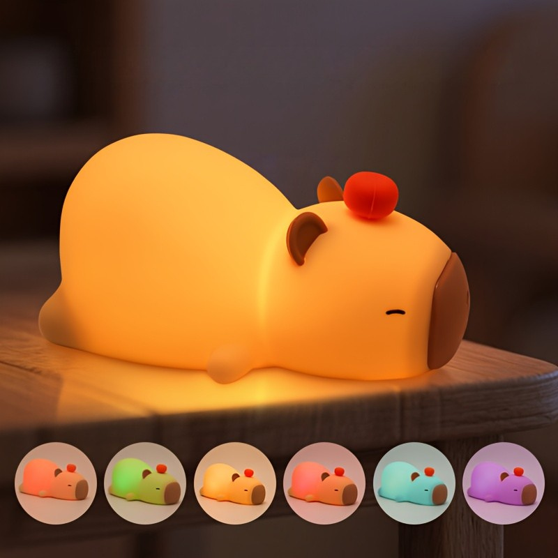 🎁 Lámpara Infantil Recargable Capibara (100% off)