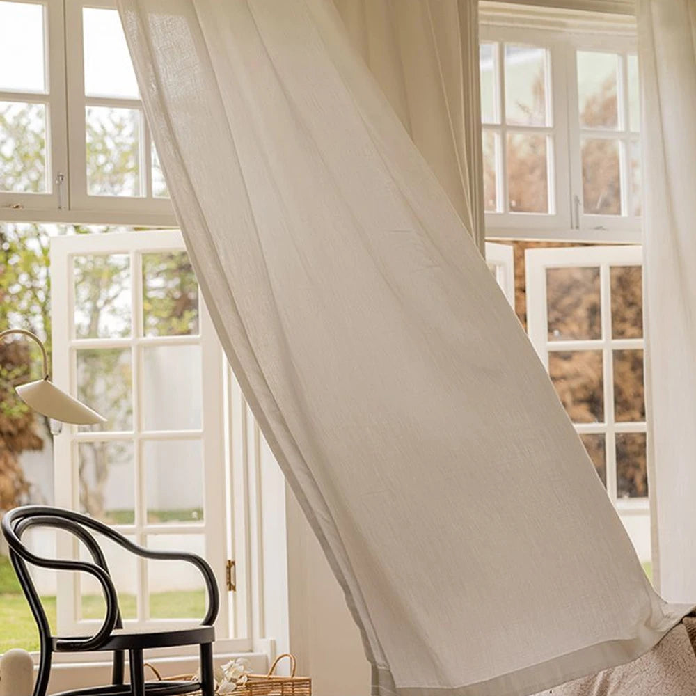 Cortina Japonesa de Lino Natural para Hogar