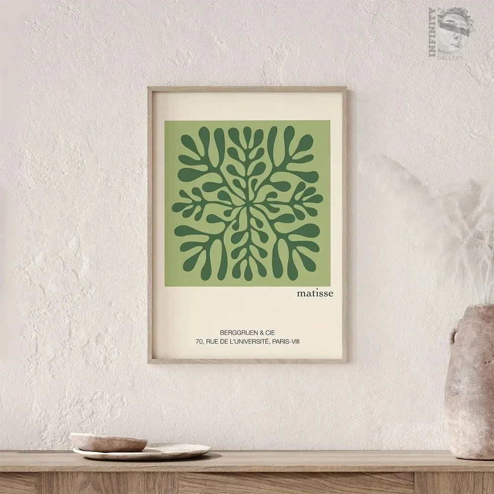 Set de Arte Moderno Verde – Inspiración Matisse y Bauhaus
