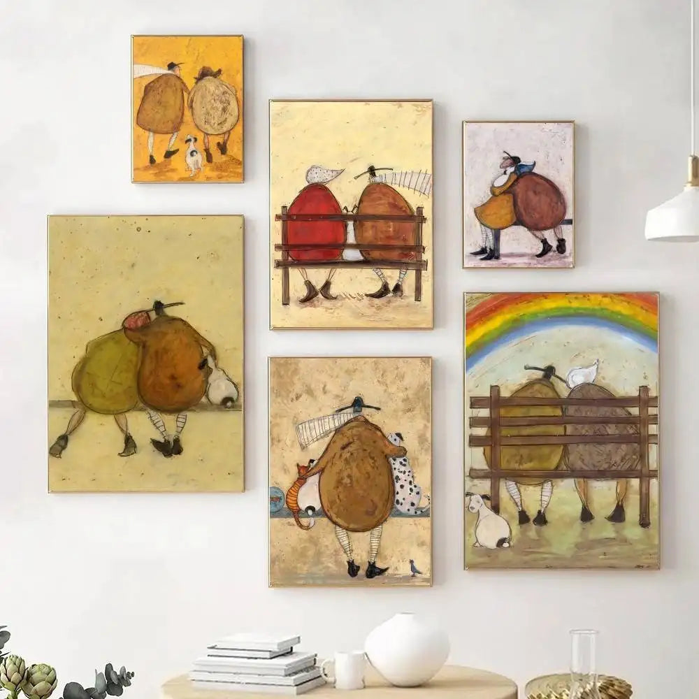 Cuadro “Life and Love” de Sam Toft – Póster Abstracto Autoadhesivo