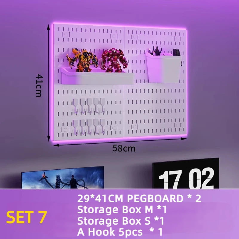 Panel Perforado Multifuncional para Oficina, Cocina y Taller