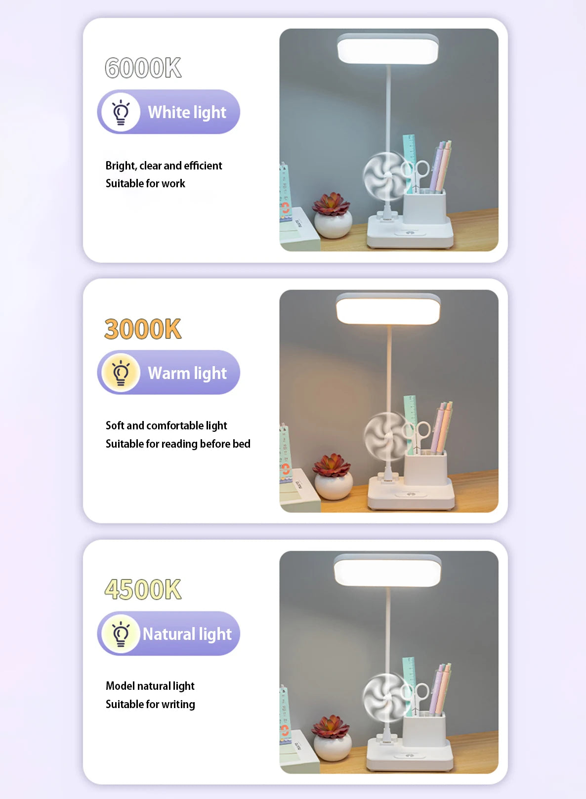 Lámpara de Escritorio Recargable