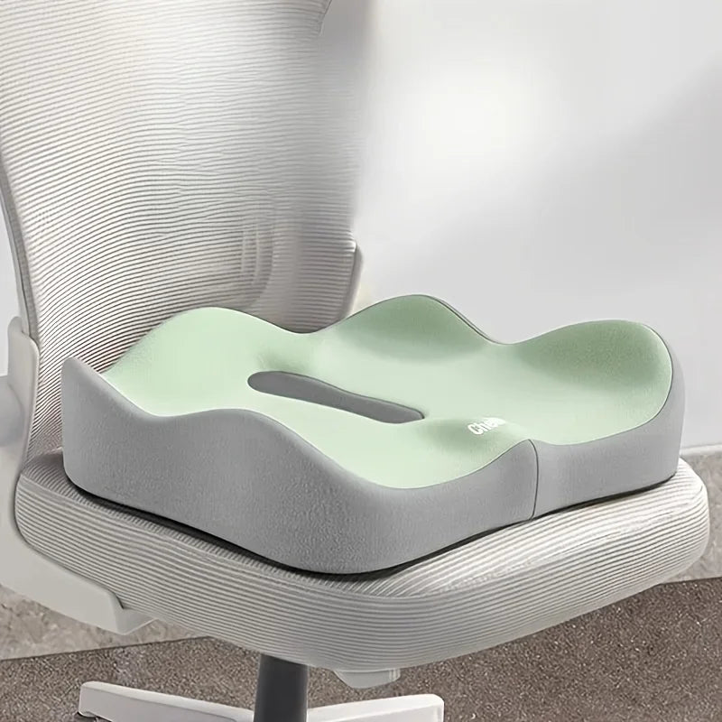 Cojín Ergonómico de Oficina con Espuma Viscoelástica – Soporte Lumbar 3 Zonas