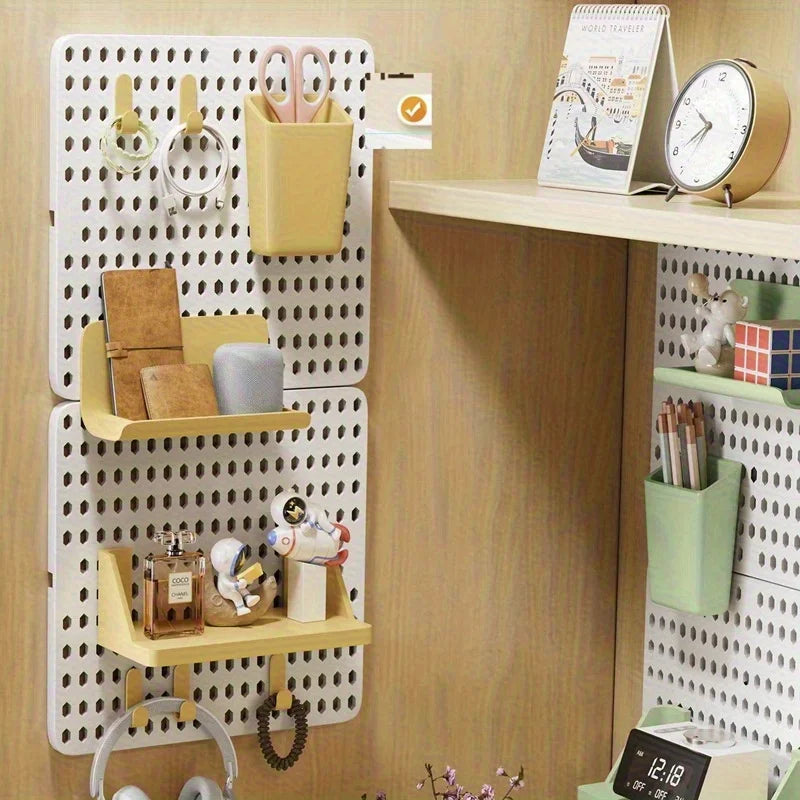 Organizador de Pared Perforado Multifuncional Sin Taladro Mejorado