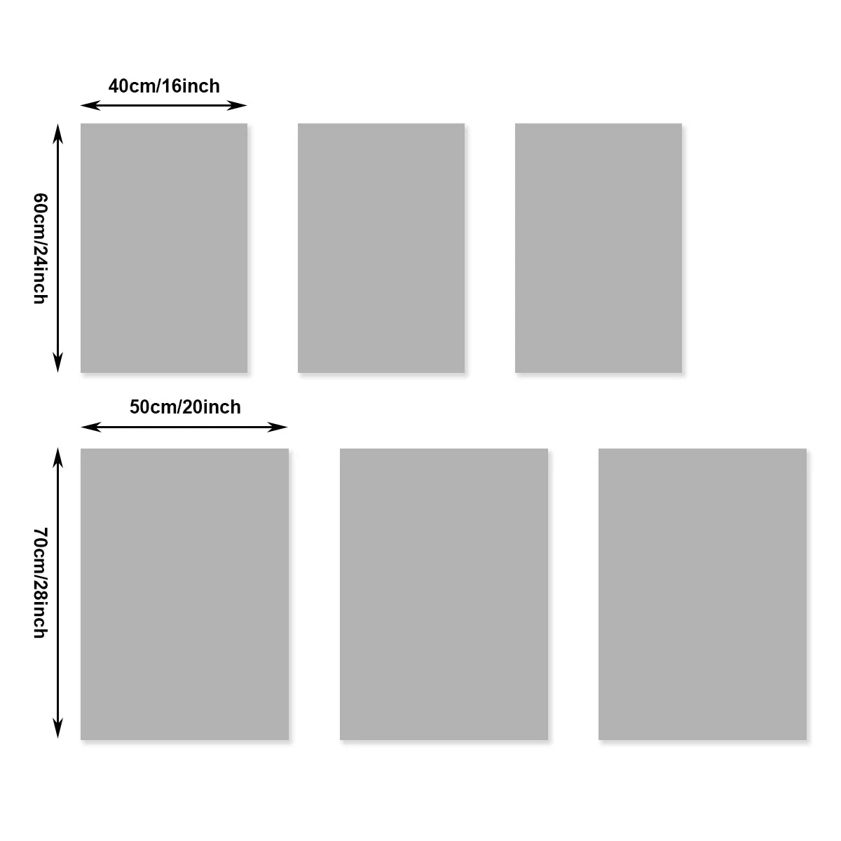 Set de 3 Cuadros de Arte Boho con Hojas de Palma