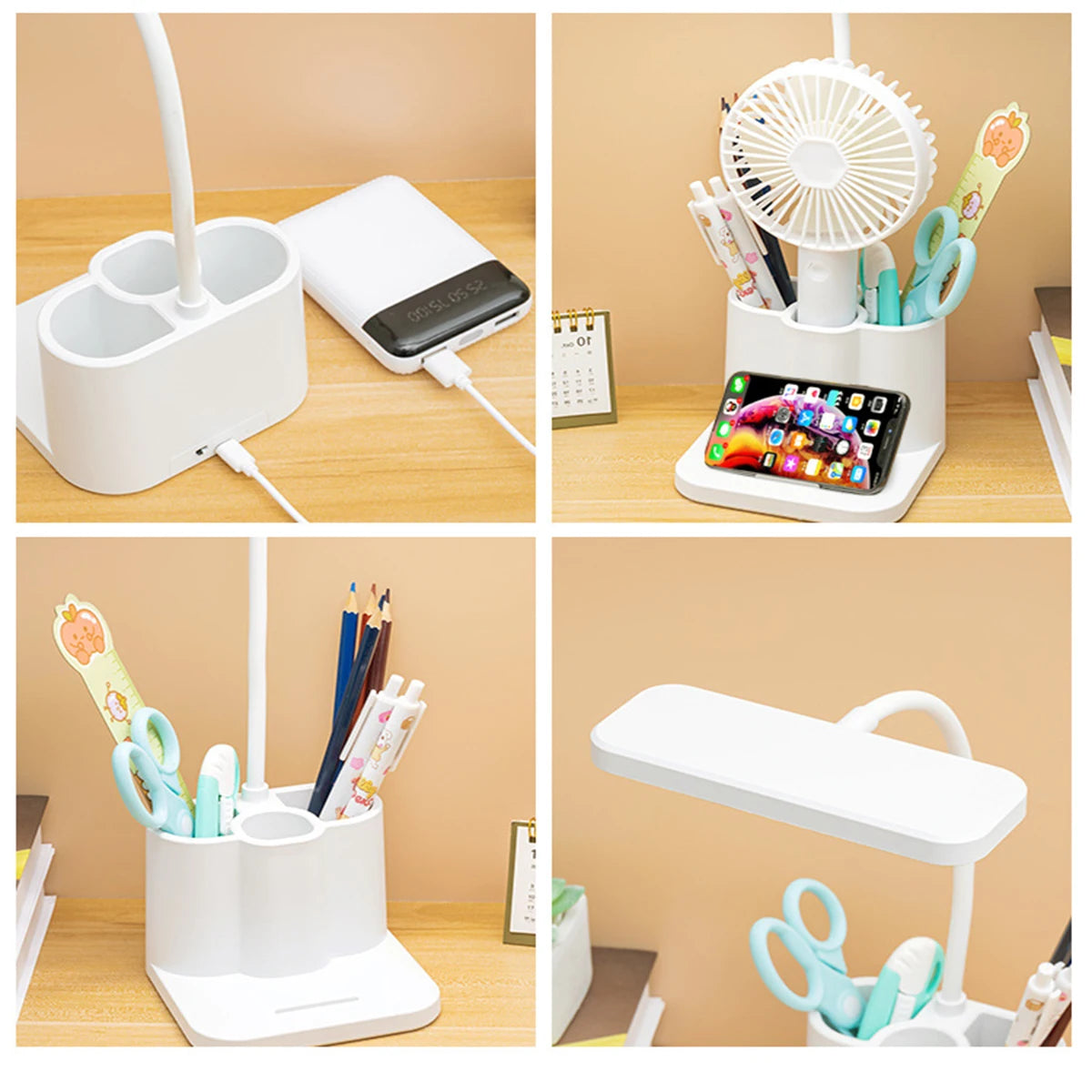 Lámpara de Mesa LED USB – Protección Ocular 3 Colores