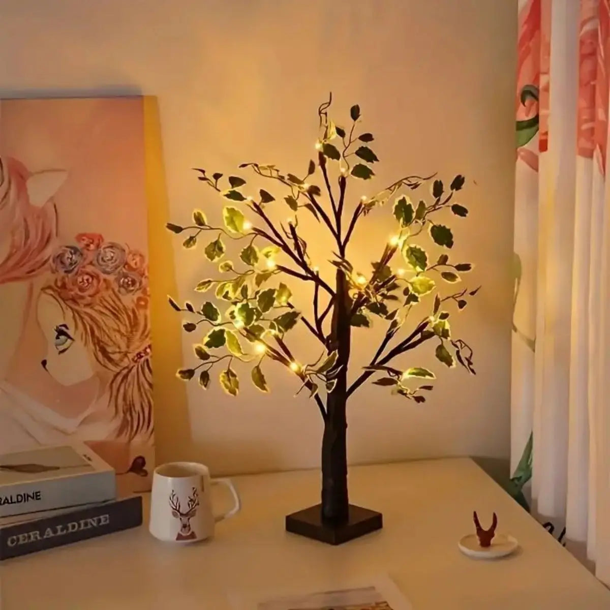 Lámpara Decorativa de Árbol de Abedul con 24 LED