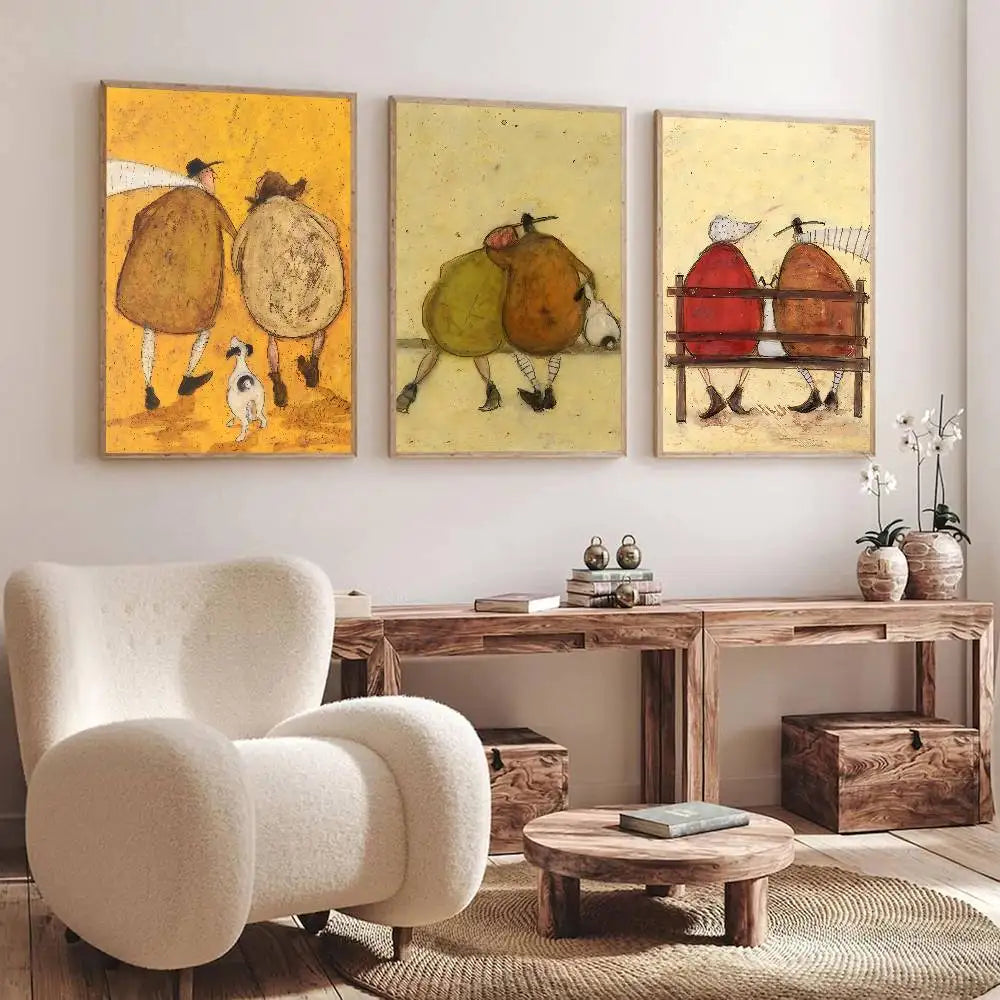 Cuadro “Life and Love” de Sam Toft – Póster Abstracto Autoadhesivo